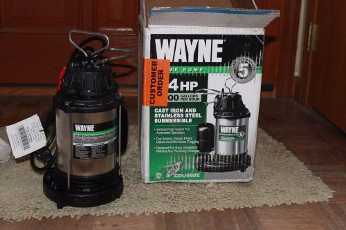 Wayne cdu980e 3/4 hp submersible cast iron and stainless steel sump pump for sale