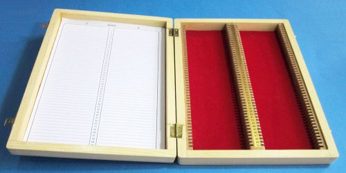 New Wooden Microscope slide Box for 100 Slides - Prepared Slide Storage Case.