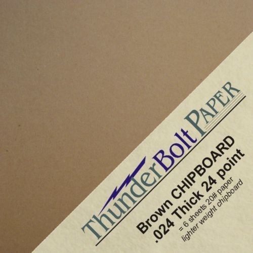 ThunderBolt Paper 100 Sheets Chipboard 24pt (point) 4 X 4 Inches Light Medium