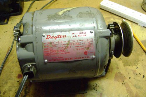 Dayton Split Phase 1/4 HP A C motor 1725 rpm S60CXCBR-4059 WITH PULLEY