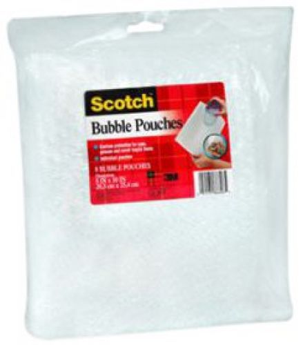 Scotch Bubble Pouches, 8 x 10 Inches, 8-Pouches (8035)