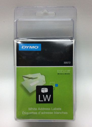 Dymo Address Label - 30572 Label 1-1/8&#034;x3-1/2&#034; - White - NEW