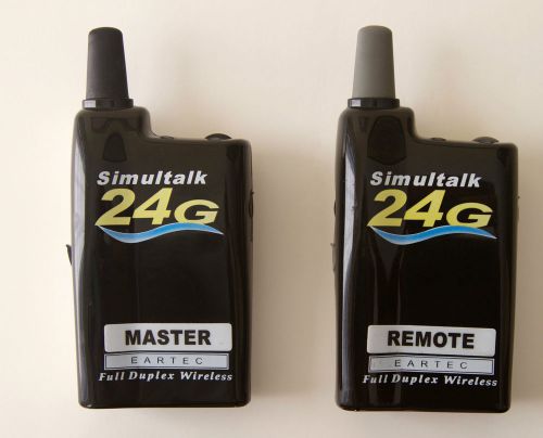 Eartec 2 Simultalk 24G Beltpacks with Headsets complete set