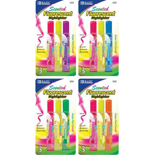 BAZIC Fruit Scented Highlighters (3/Pack)  of-12