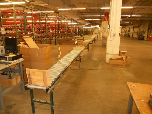 Used Roller Conveyor, non-powered, 10&#039; long, Chicago