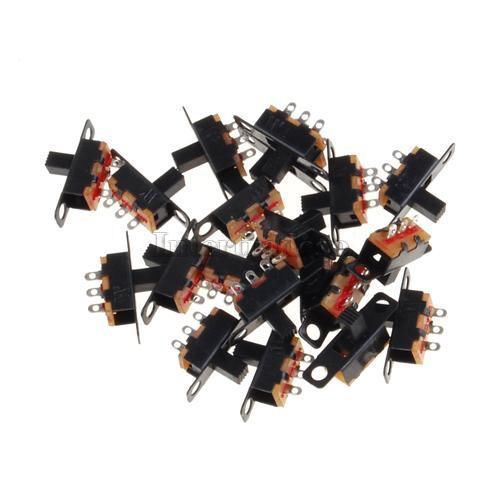 20pcs black mini size spdt slide switch diy test repair 5v 0.3a for sale