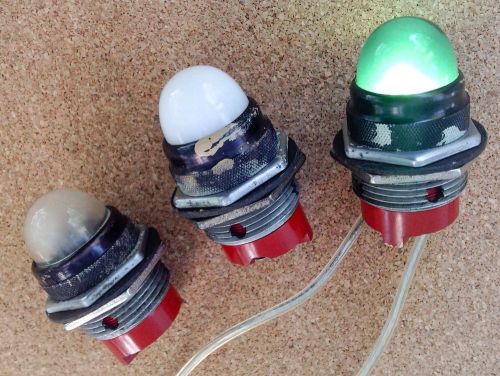 3 - vtg panel signals markers lamps from railroad indicator lights engine cab nr for sale