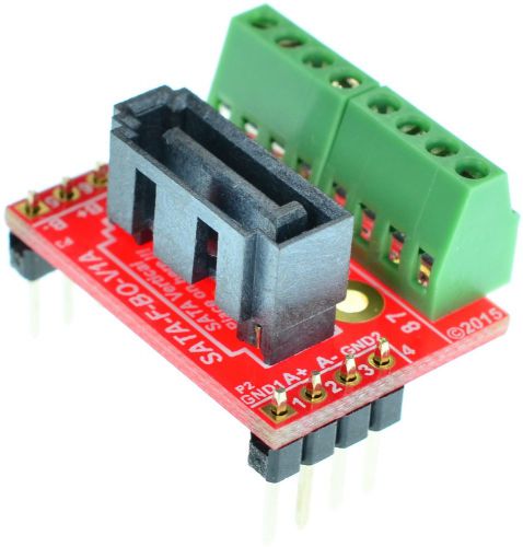 Sata serial ata female connector breakout board, elabguy sata-f-bo-v1av, arduino for sale