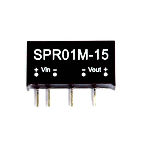 1pc SPR01M-15 DC to DC Converter Vin=12V Vout=15V Iout=67mA Po= 1W Mean Well MW