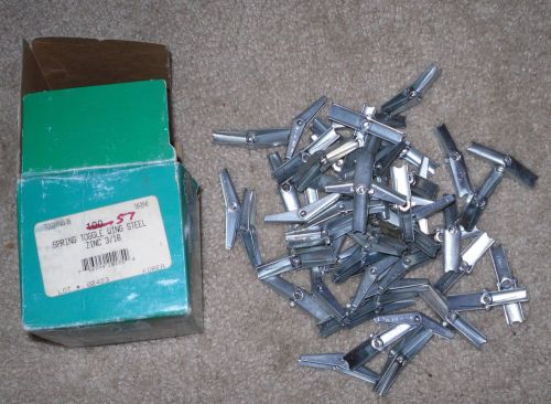 (57 Pieces) Spring Toggle Wing, Steel, Zinc 3/16&#034;