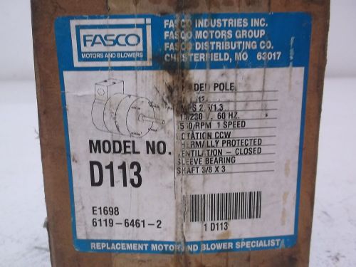 FASCO D113 MOTOR *NEW IN A BOX*