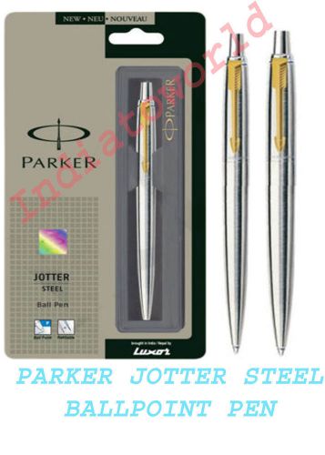 3X PARKER JOTTER STAINLESS STEEL GT CHROME BALL PEN BRAND NEW 100%