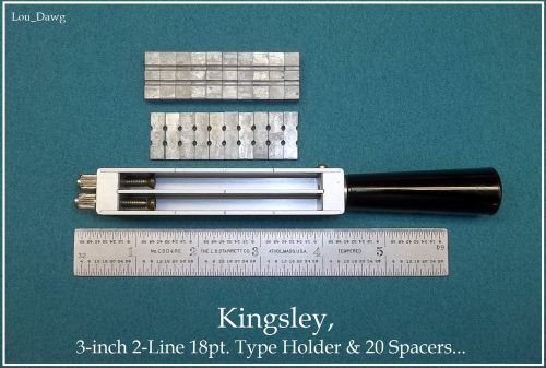 Kingsley Machine  ( 3-inch 2-Line 18pt. Type Holder ) Hot Foil Stamping Machine