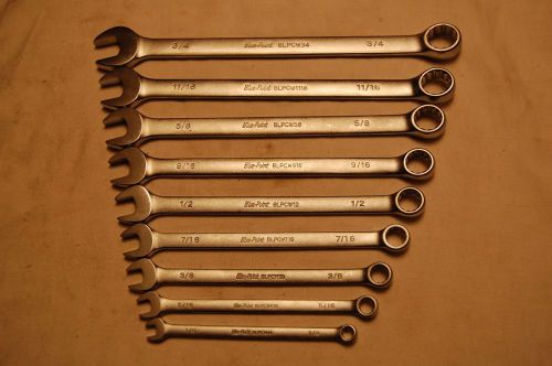 Blue-Point 9 Pc. Combination Wrench 1/4&#034; to 3/4&#034; &#034;Nice&#034;