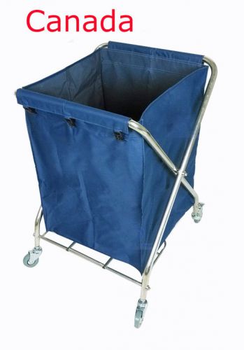 X shape stainless steel wheeled industrial laundry cart for sale