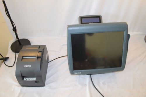 Micros WS5 Terminal with Stand And Printer  WORKING