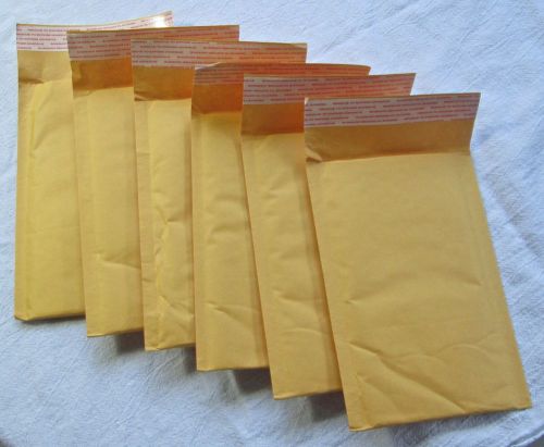 Lot of Six 000 Self Seal Bubble Mailer Envelopes