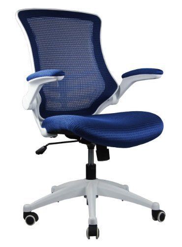 Manhattan comfort contemporary mesh adjustable office chair  blue for sale