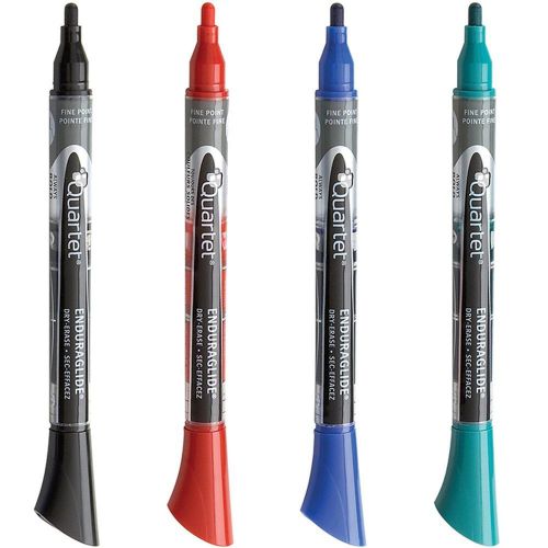 Quartet Dry Erase Markers EnduraGlide Fine Tip BOLD COLOR Assorted Color 4 Pa...