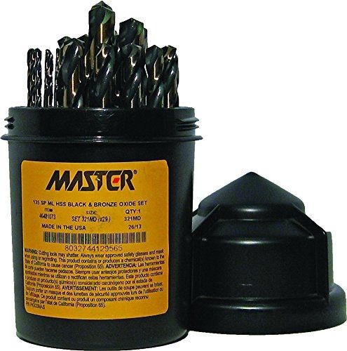 Master 321mdset29 29-piece high-speed steel mechanic&#039;s length drill bit for sale