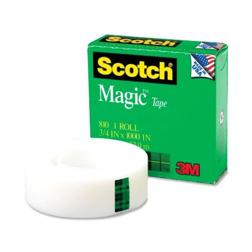 Scotch Magic Tape 3/4 x 1000 Inches (810) Standard Packaging 1 Roll Free shipp