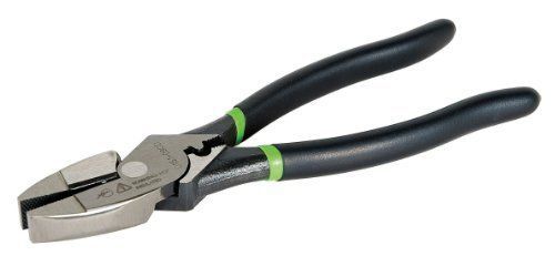 Greenlee 0151-09CD Side Cut Pliers With Crimper, High Leverage, Dipped Grip, 9&#034;