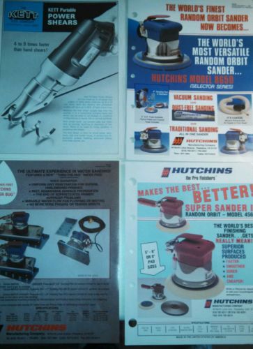 Autobody Air Power tools literature lot Kett,Hutchins,National Detroit CP sander