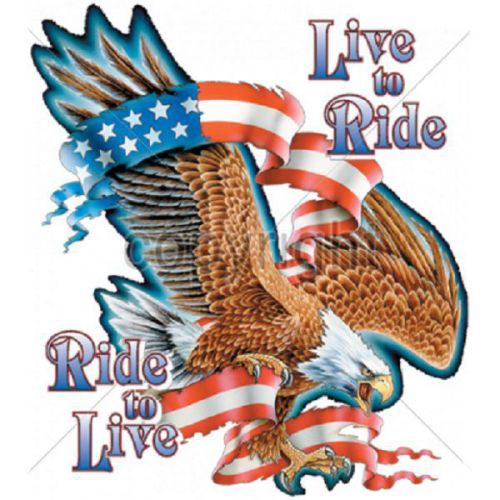 American Pride Motorcycle HEAT PRESS TRANSFER PRINT for T Shirt Sweatshirt  043a