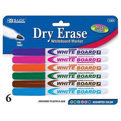 BGKI-120312-Fine Tip Dry-Erase Marker (6 Pack) Quantity: Case of 12