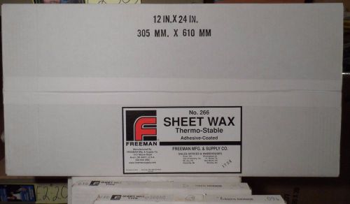 Freeman Sheet Wax #266 Thermo Stable 12 x 24 in. - .100 Full Sheets - Molds/dies