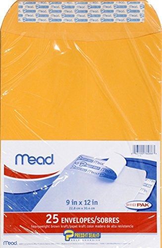 Mead press-it seal-it envelopes, 9 x 12 inch, office pack 50 count (76086) for sale