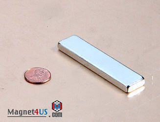 Neodymium block earth magnet 3&#034;x1/2&#034;x1/8&#034;thick 2pcs for sale