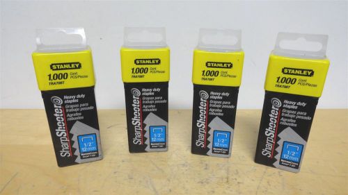 STANLEY * SHARP SHOOTER * 1/2&#034; HEAVY DUTY STAPLES * TRA708T * (LOT OF 4) * NEW!