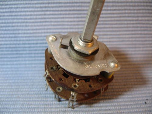 Vintage crl rotary switch, #59at91, 2p6t, 2 decks, u.s.-made, seller refurbished for sale