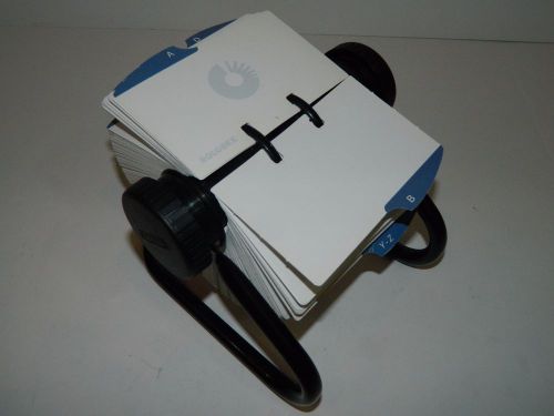 Rolodex Black Frame 5 x 3 with Cards and Dividers