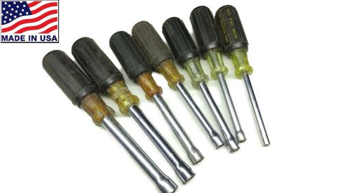 Ideal 7 Pc Electrician Cushion Grip Nut Driver Screwdriver Set 3/16 - 1/2 in