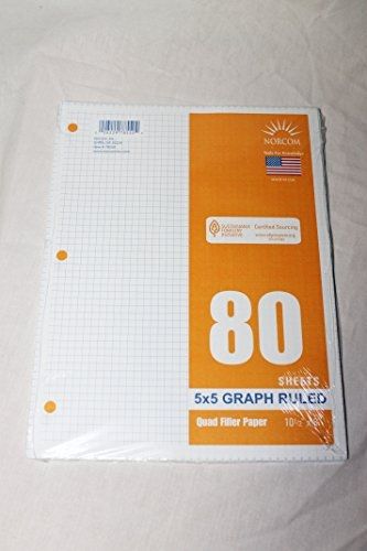 5x5 graph paper 5x5 Graph Ruled Loose Leaf Filler Paper Pack