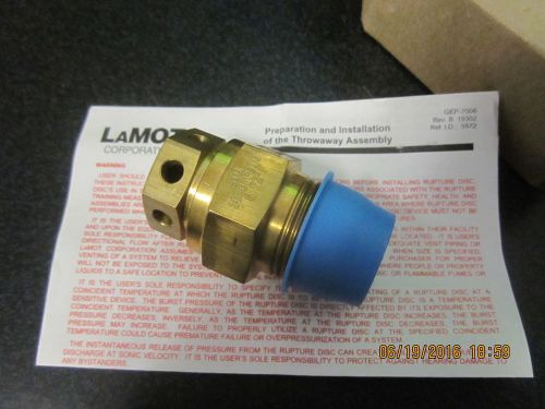 Lamot burst disc throwaway assembly 3/4&#034; npt 700 psi @ 72f for sale