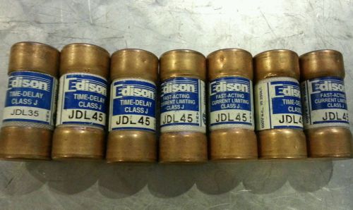 Edison jdl45 fuse time delay 45a 600v class j  lot of 6 for sale