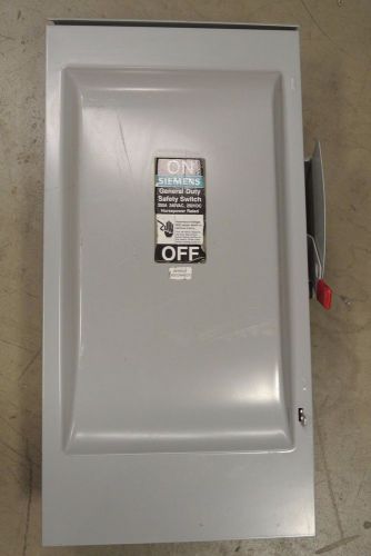 Siemens 200 Amp Fusible 3R Safety Disconnect Switch Cat: GF324NR 240 Volt Max