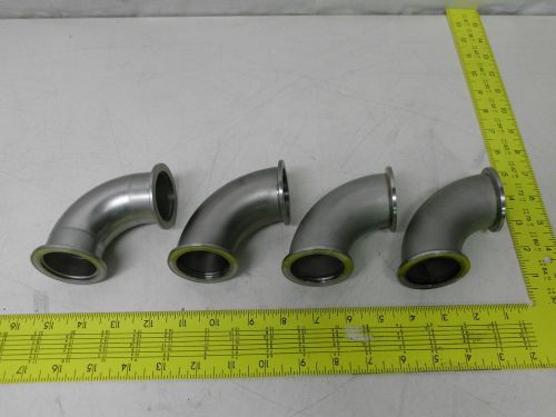 4 Piece Lot of KF40 High Vacuum 90 Degree Elbow Fittings