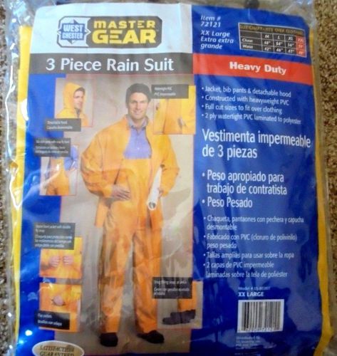 NEW! West Cheter Master Gear 3 Piece Extra Extra Large Rain Suit 72121 XXL 2X