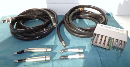 Hall zimmer osteon pneumatic set  with handpieces and bur rack for sale