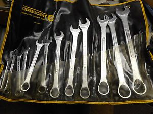 crescent 12 Piece  Combination Wrench box and open 1&#034; to 1/4&#034;
