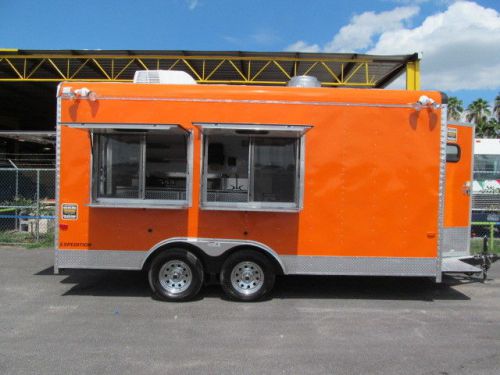 New orange food trailer concession truck stand cart bbq catering must see this for sale