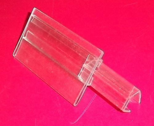 100 Plastic Label/Price Tag Holders for 3/4&#034; Wood Shelving USED