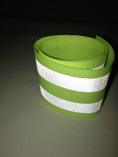 Reflective tape sew on lime green silver 2-in. x 1/2 yd night safety halloween for sale