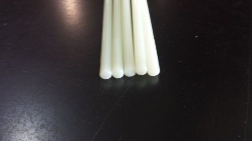 (5) Nylon 6/6 5/16&#034; (nominal) x 36&#034; Rod Natural color Extruded  Lot of 5