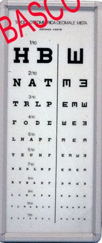 Optometry Optometric Eyes Chart &#034; Mixed Decimal&#034;set of 10 By BASCO, DHL Shipping