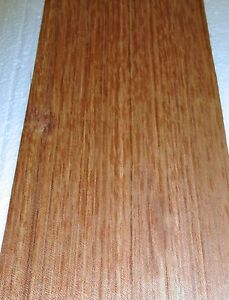 Etimoe African Quarter wood veneer 5&#034; x 13&#034; raw no backer 1/42&#034; thick sample